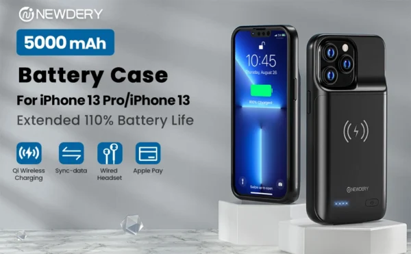 Battery Case for iPhone 13/13 Pro/14/14 Pro Wireless Charging Power Bank 10000mAh - Image 7